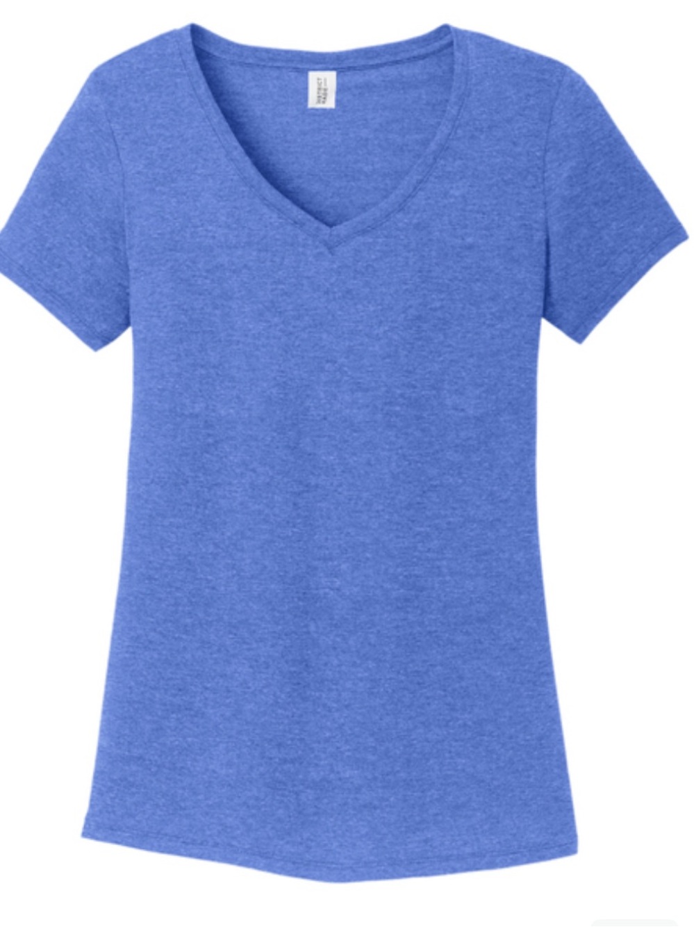 District Women’s V-Neck Short Sleeve Tee - Royal Blue - Picture 4 of 5